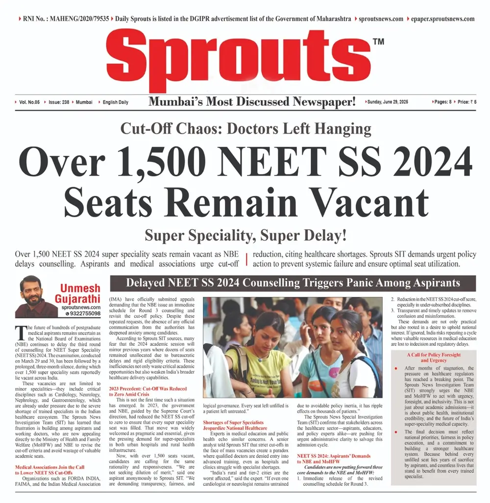 NEET SS 2024 Cut‑Off Chaos 1,500+ Super‑Speciality Seats Still Vacant.